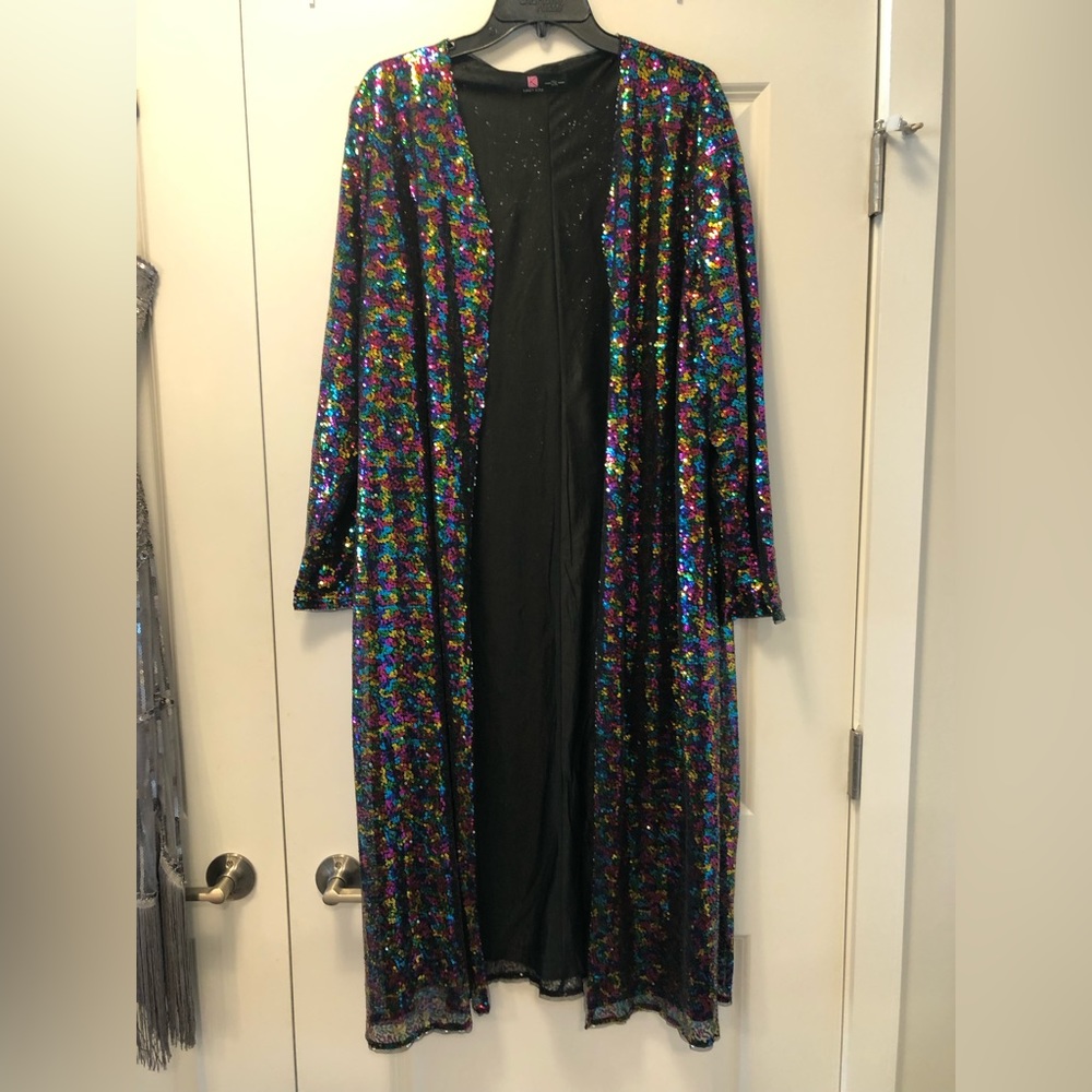 Multi Colored Sequin Cardigan